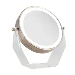 Zadro - LED Lighted Makeup Mirror with 8X/1X Magnifications - Rose Gold