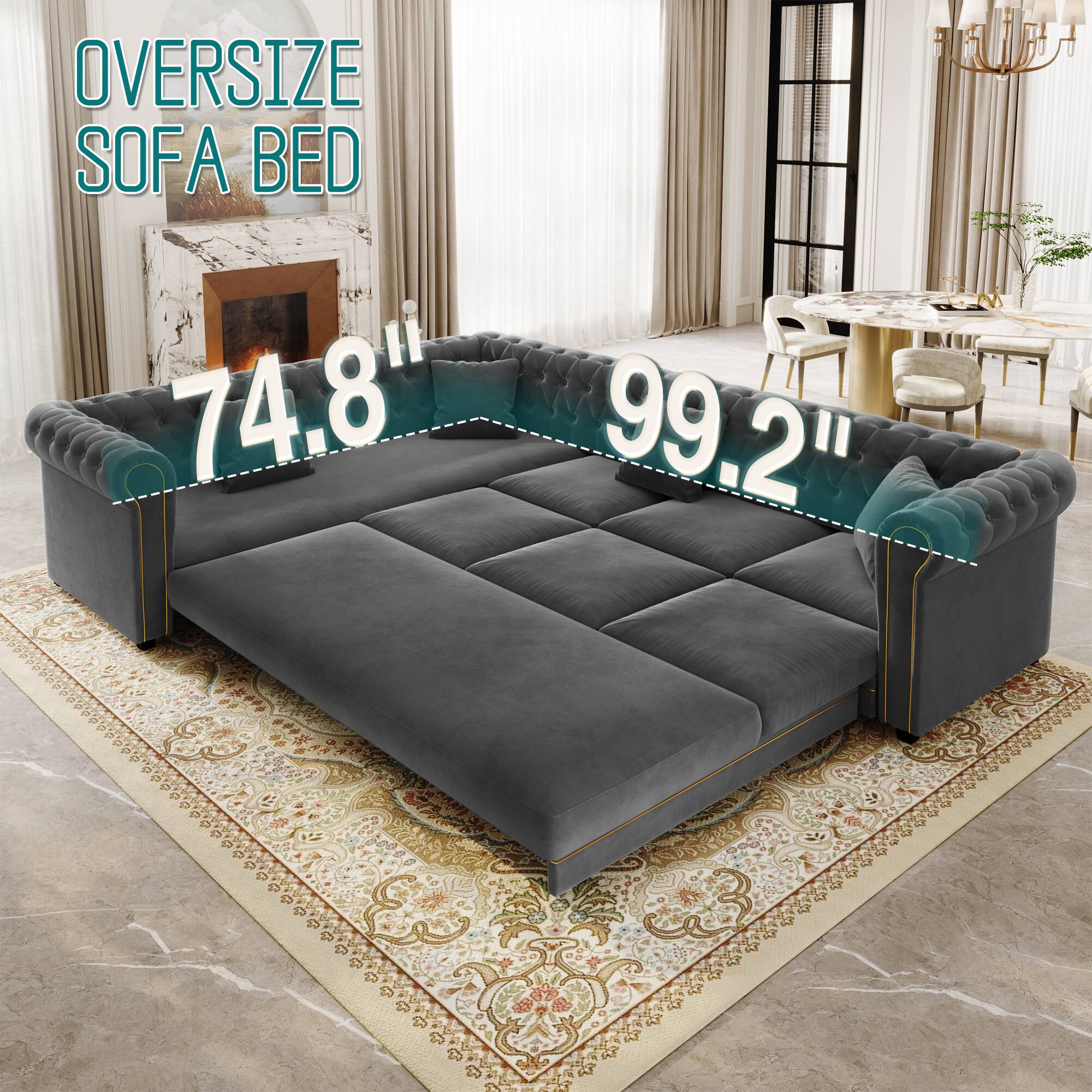 Oversize Sofa Bed 74.8" x 99.2"