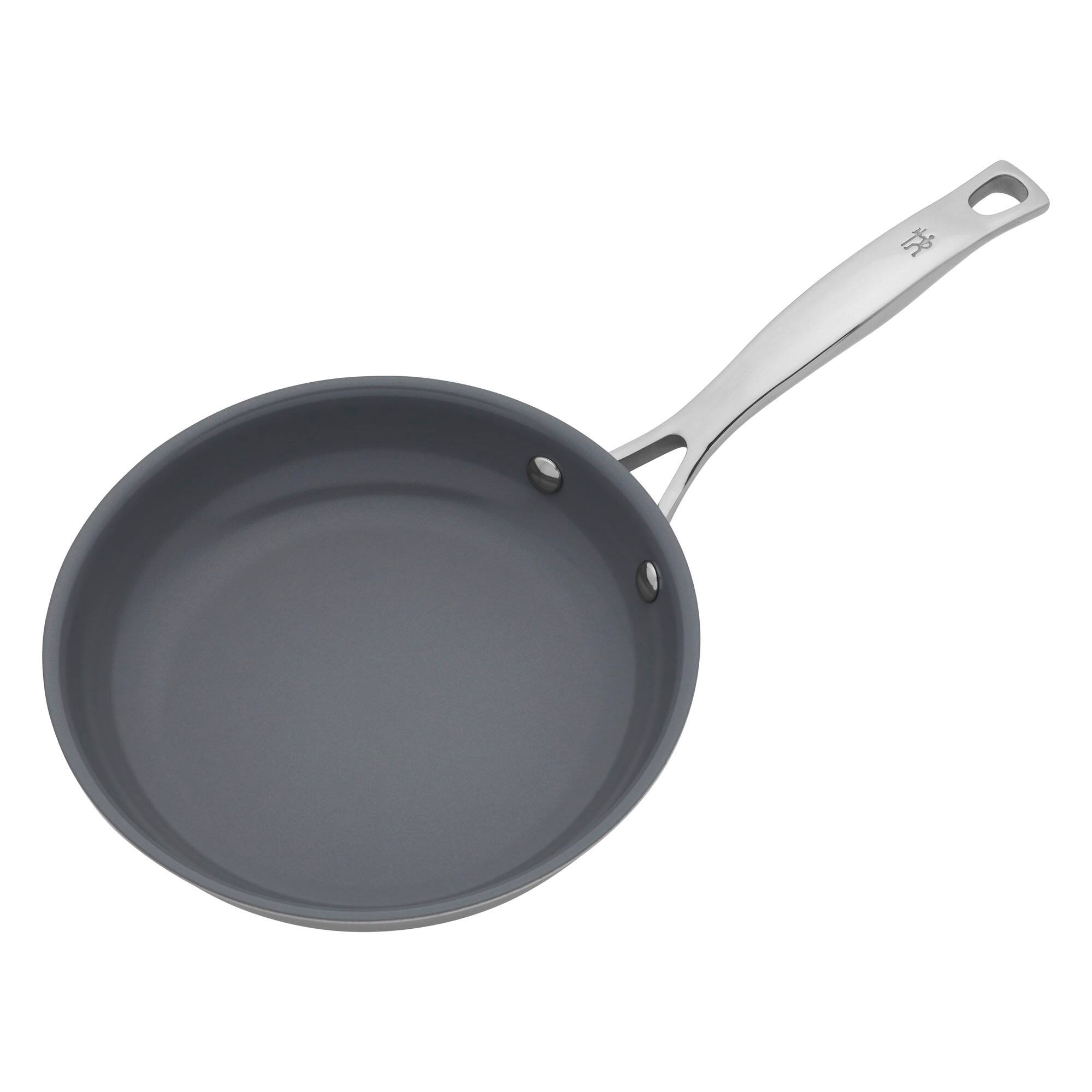 Alt View 1. Henckels - Henckels Clad H3 8-inch Stainless Steel Ceramic Nonstick Fry Pan - Stainless Steel.