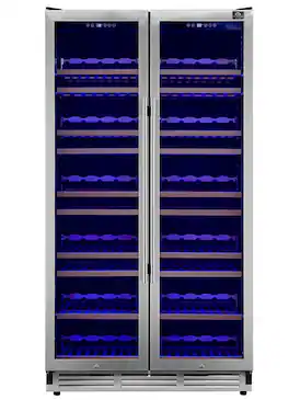 Forno Appliances - Vernazza 166-Bottle Dual Zone Wine Cellar - Stainless Steel