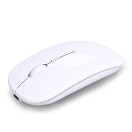 Cedar Assembly - Wireless Mouse Rechargeable Laptop Mice With Led Use Portable Dual Mode Connection Silent Slim Computer - Wireless - Bright White