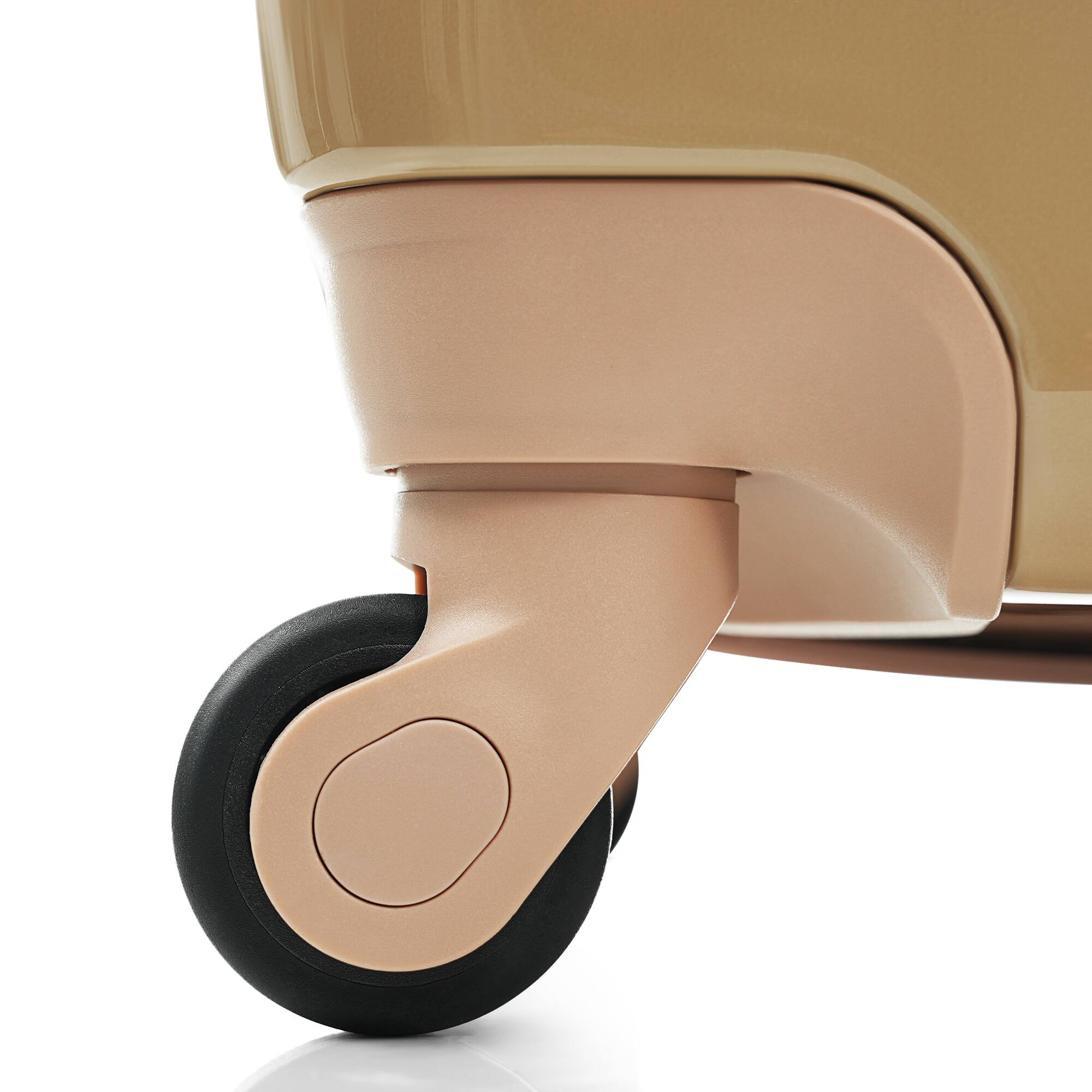 Alt View 9. Ecooso - 3-Piece ABS Hard Shell Luggage Set with Spinner Wheels and TSA Lock, Scratch-Resistant 20/24/28 Inch - Tan.