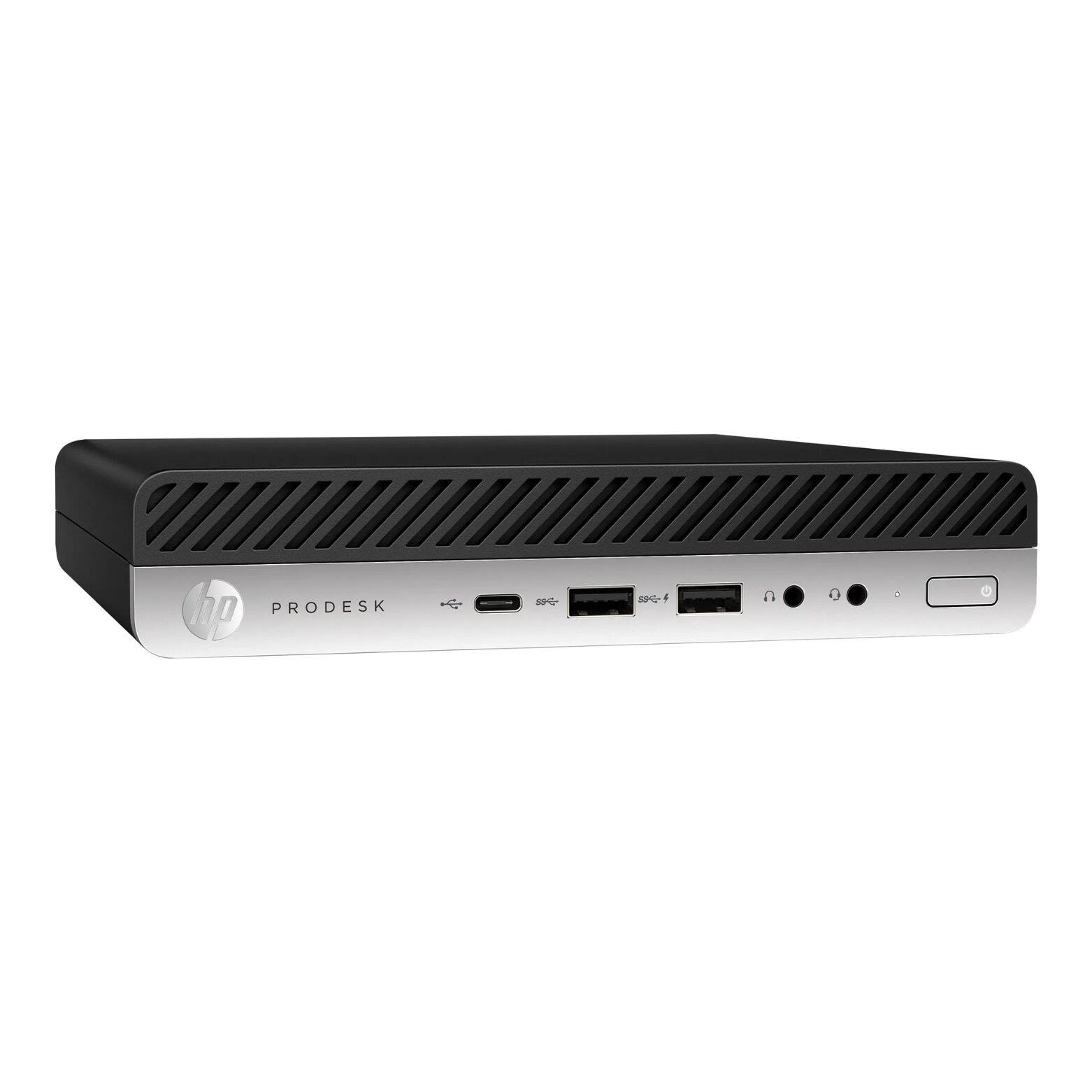 Alt View 1. HP - ProDesk 600 G4 Intel Core i7-8700T 2.40 GHz 8 GB DDR4 256 GB SSD Intel UHD Graphics 630 Windows 11 Pro Desktop Mini - Black.