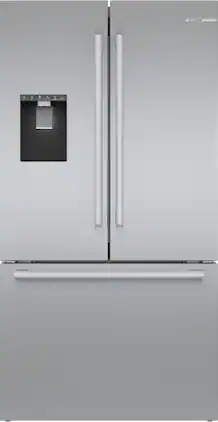 Bosch - 500 Series 21 Cu. Ft. Bottom-Freezer French Door Counter-Depth Smart Refrigerator with External Water and Ice - Stainless Steel