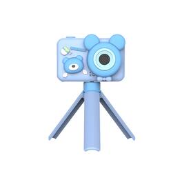Cluzine - Kids Digital Camera, Cute Bear Dual-Lens Camera with Tripod & 1080P Video