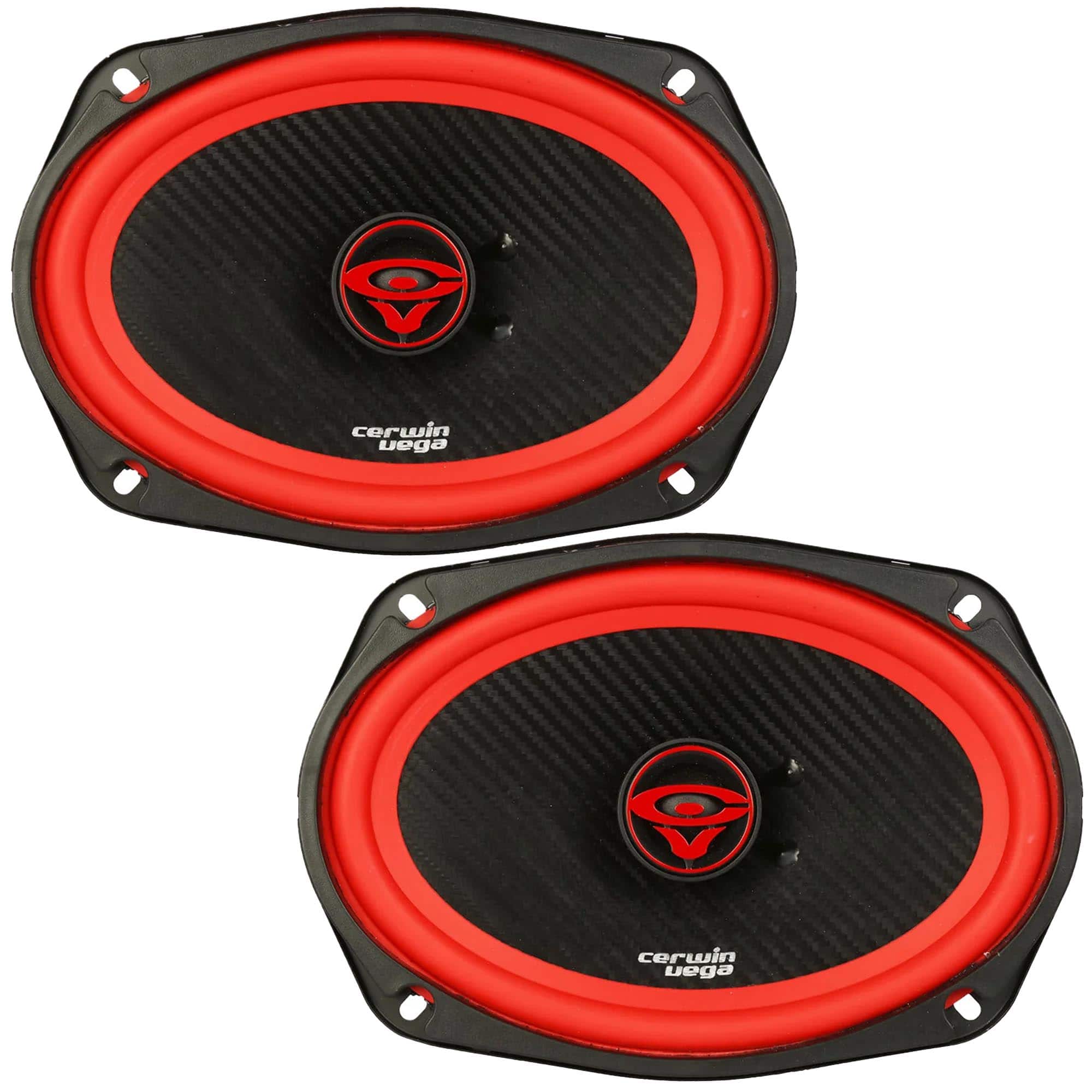 Cerwin Vega - Cerwin-Vega V692 - 6X9" Coaxial Speakers 2-Ohm Version 140Wrms/420Wmax - Black/Gray