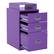 Alt View 14. OSP Home Furnishings - 3 Drawer Locking Metal File Cabinet with Top Shelf - Purple.