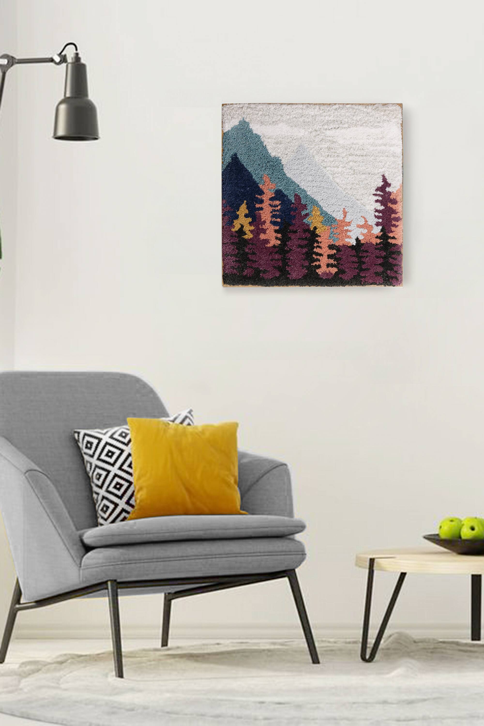 Left. GAURI KOHLI - Jhansi Tufted Wall Art - Multicolored.