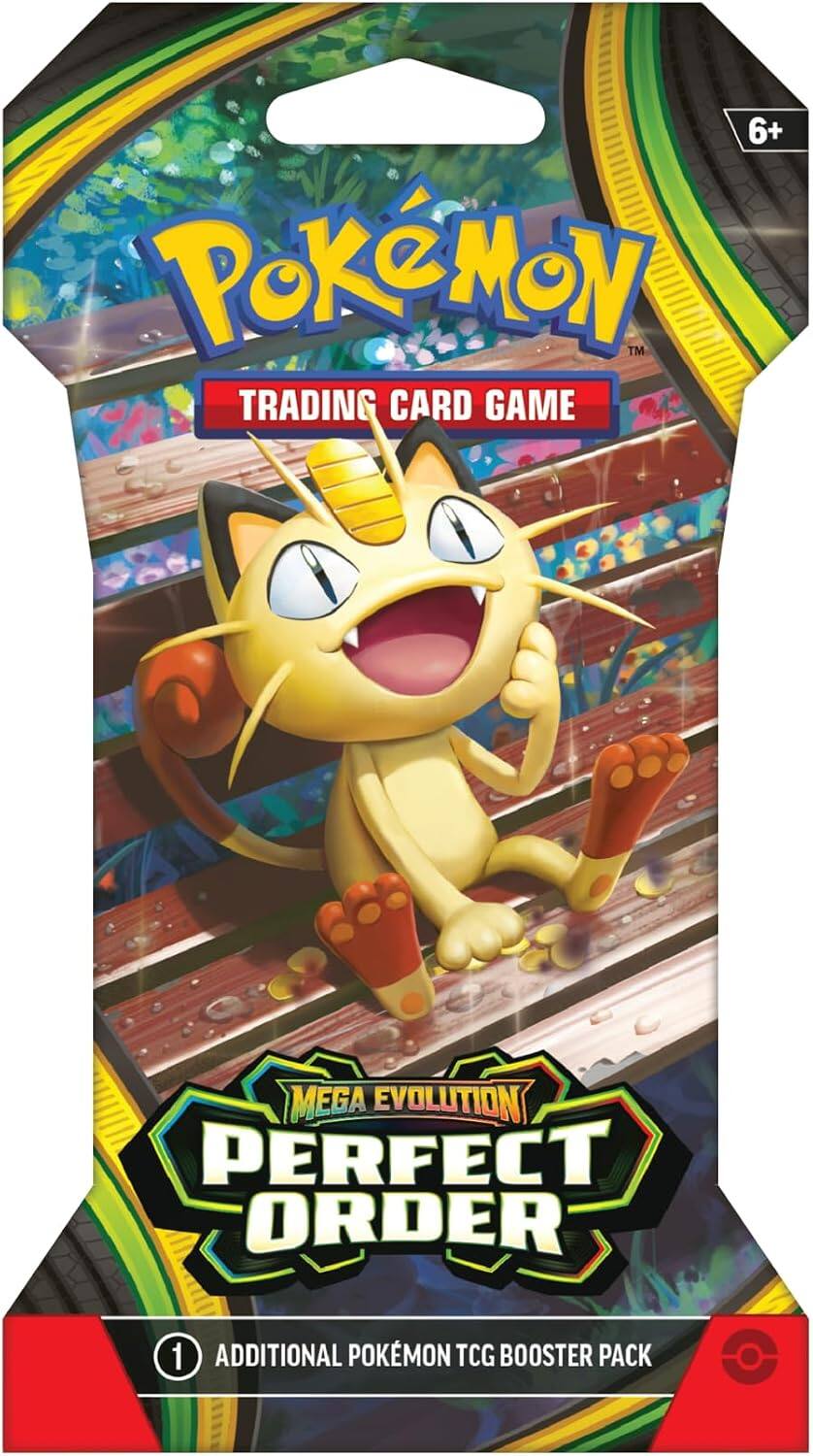 6+ Pokémon™ Trading Card Game  
Mega Evolution Perfect Order  
1 Additional Pokémon TCG Booster Pack