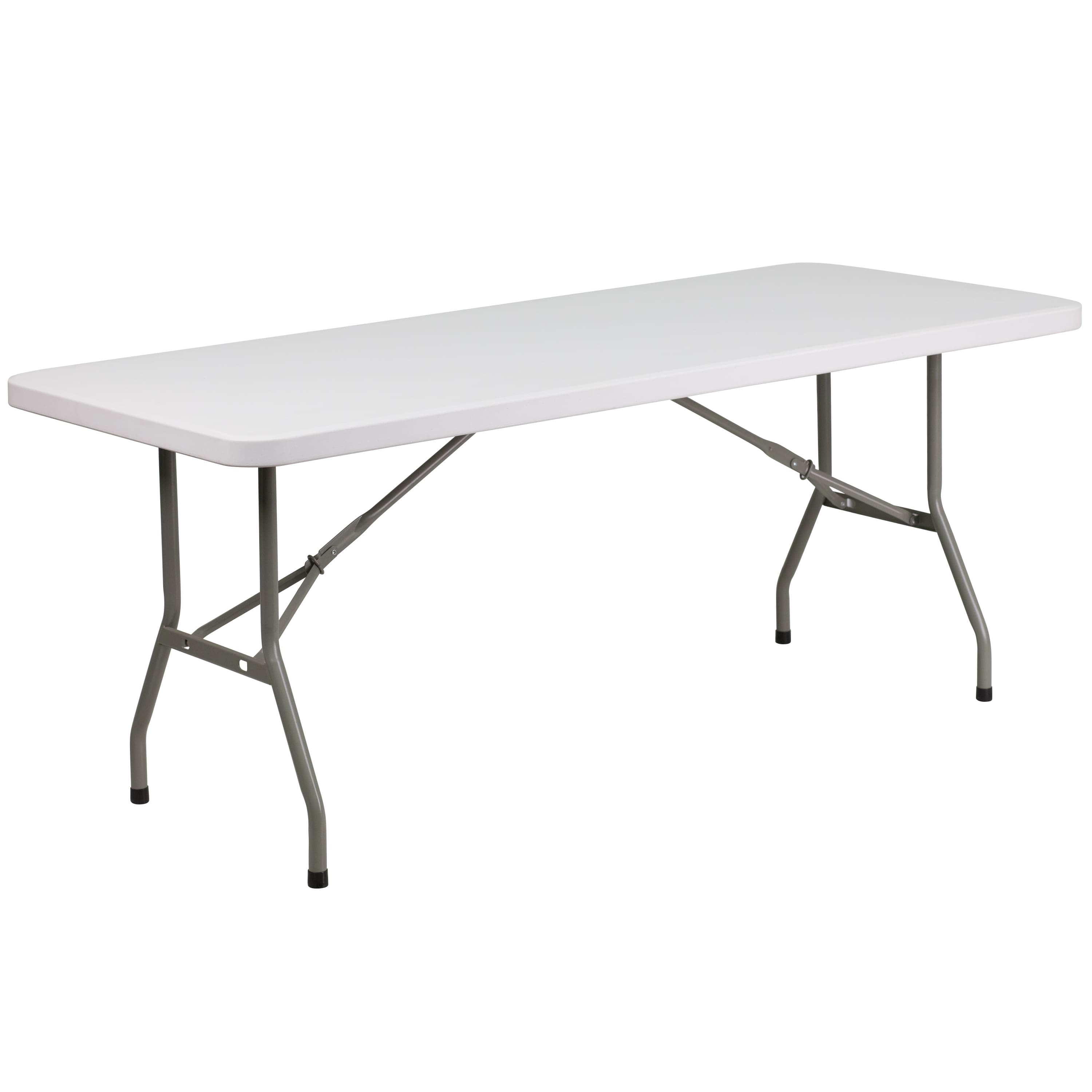 Alamont Home - Elon 6-Foot Plastic Folding Table - Banquet / Event Folding Table - Granite White