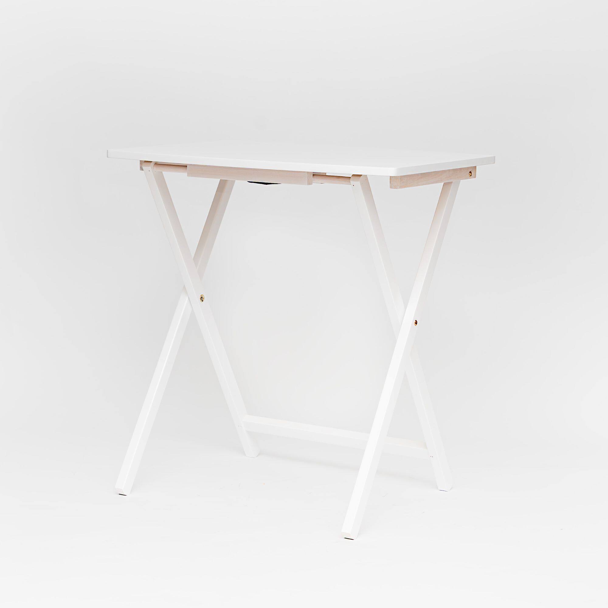 Alt View 5. PJ Wood - PJ Wood 5 Pack XL Oversize Tray Table Set for Living Room or Kitchen, White - White.