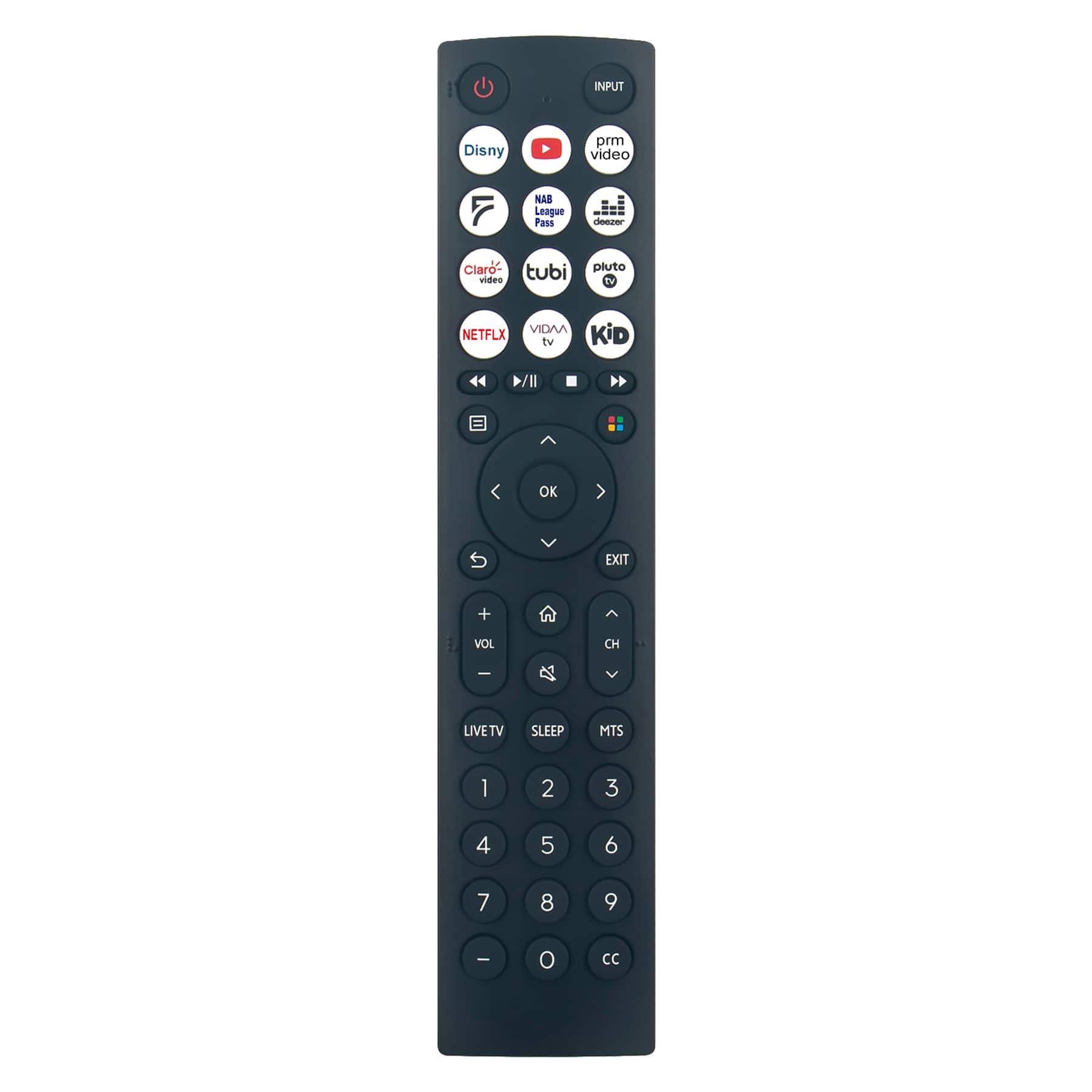 ALLIMITY - EN2F36 EN2F36H Replacement Remote, Fit for Hisense Smart Vidaa TV A4 Series 32A4KV 40A4KV 43A4KV - Black