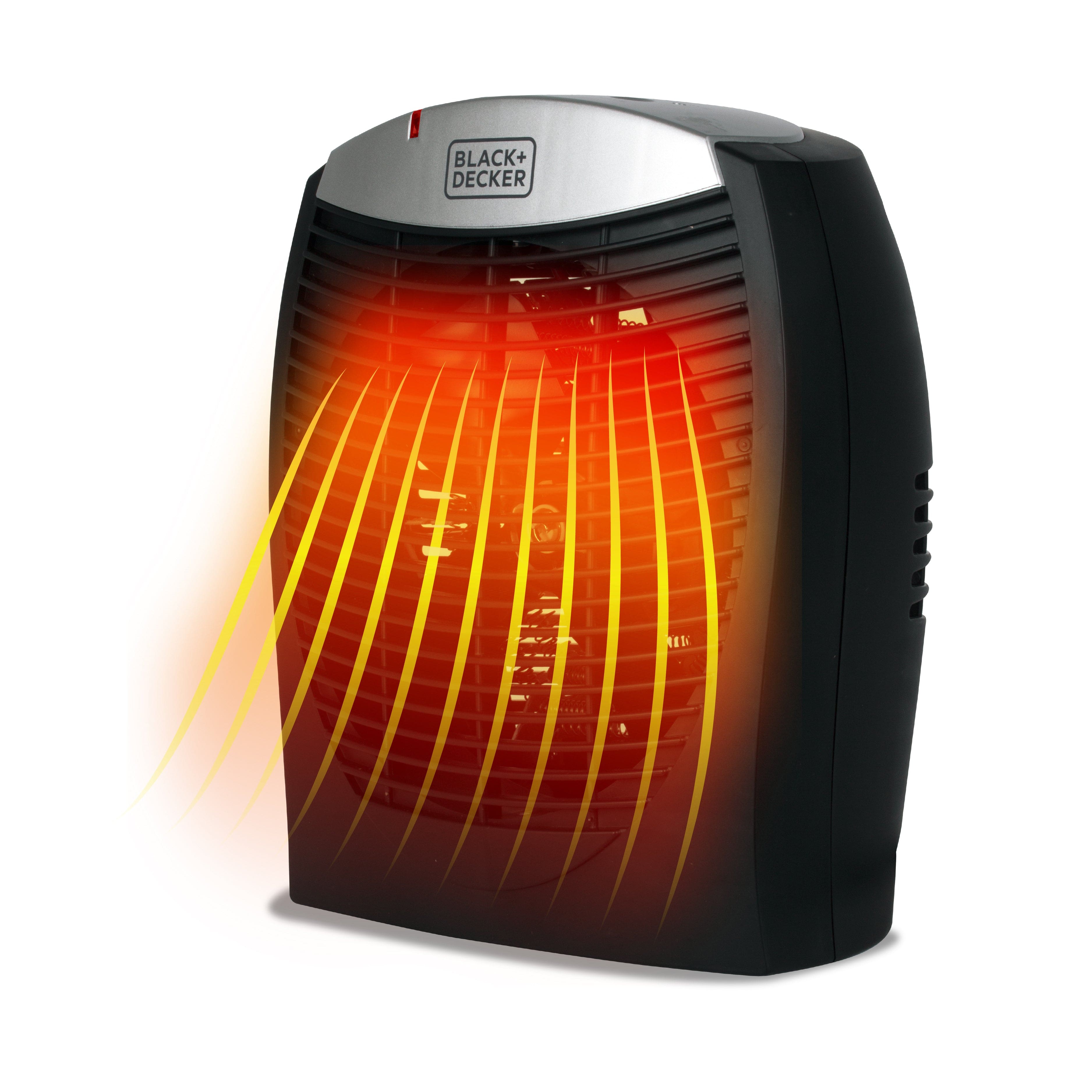 Black+Decker - 1500W Space Heater Infrared Heater - Black