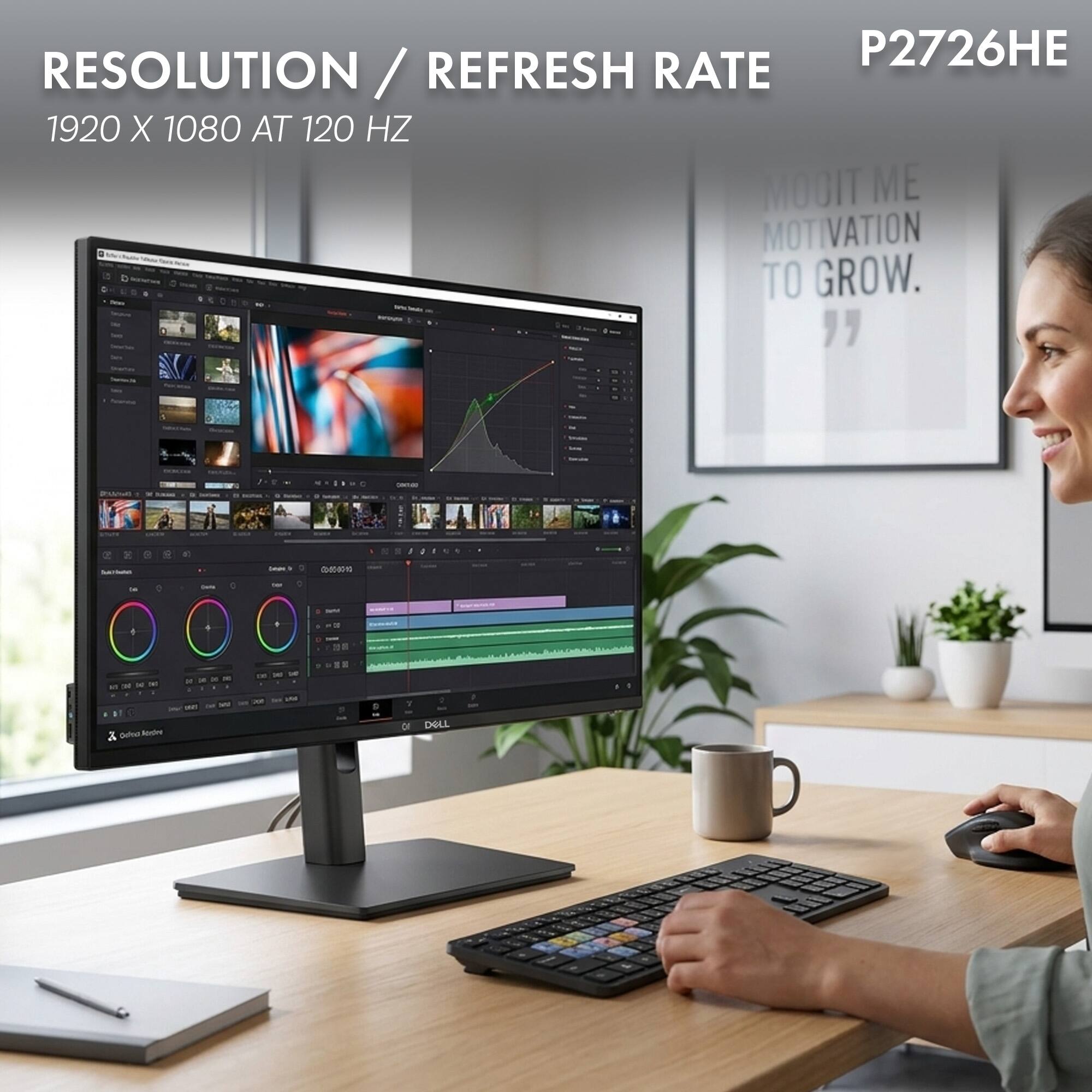 P2726HE  
RESOLUTION / REFRESH RATE  
1920 X 1080 AT 120 HZ  

"MOOIT ME MOTIVATION TO GROW."