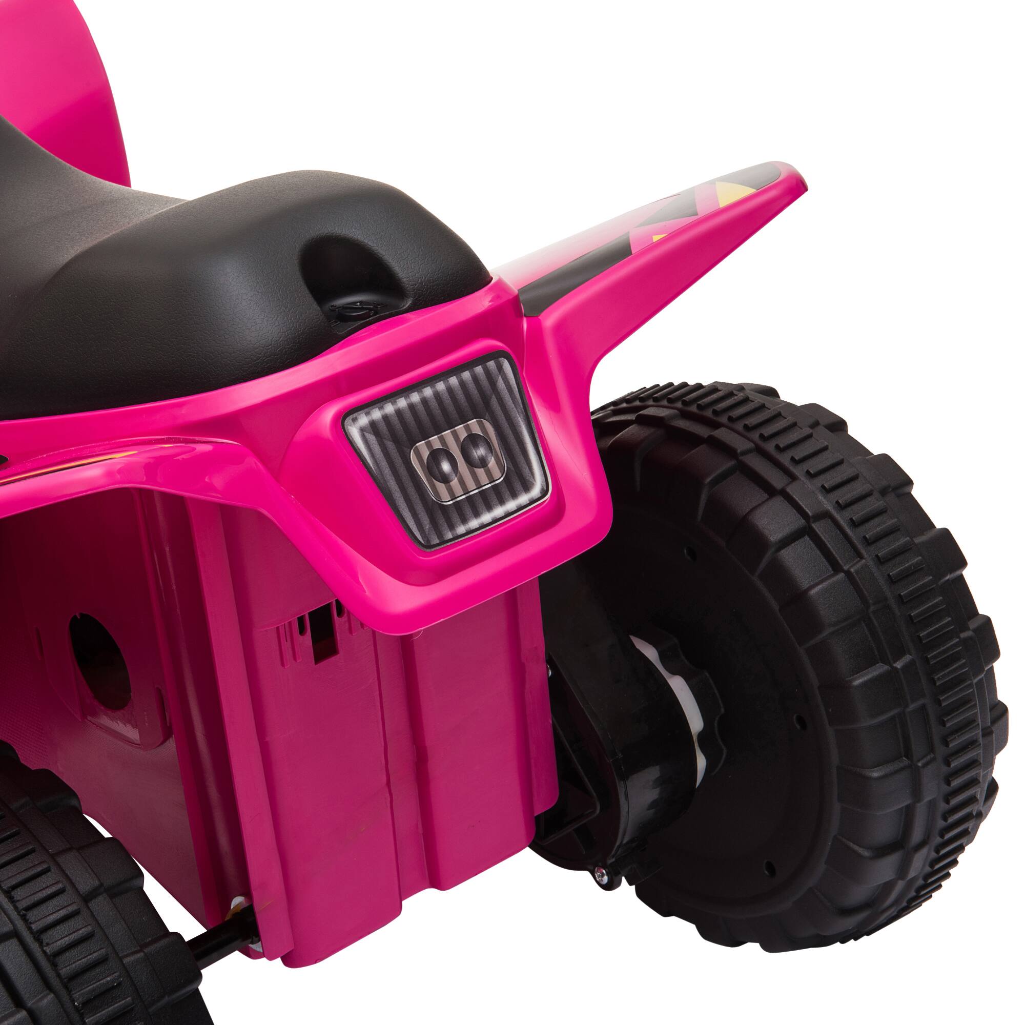 Alt View 5. Aosom - 6V Kids ATV 4-Wheeler Ride on Car, Electric Quad Battery Vehicle with F/R Switch for 18-36mos Toddlers.