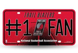 Rico Industries - Portland Trail Blazers NBA Bling Sparkle #1 Fan Metal License Plate Auto Tag - Multi