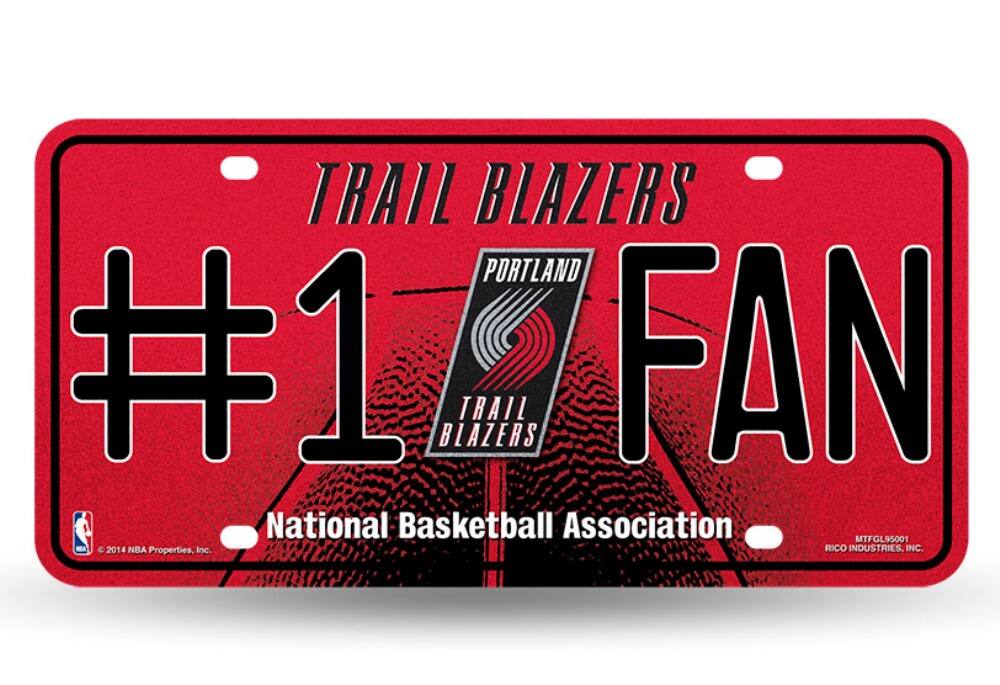 Portland Trail Blazers #1 Fan Sparkly Glitter Look License Plate Tag - It's all about the Bling Trailblazer Fans!!