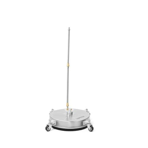 Angle. Dapper Supply - Dapper Supply 15 in Pressure Washer Surface Cleaner Stainless Steel Wheels 4000 PSI Driveway Patio Deck - Silver.