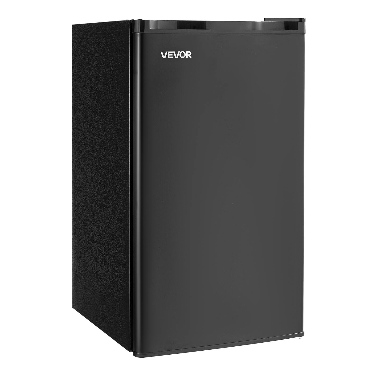 Alt View 5. VEVOR - Mini Fridge, 3.2 Cu.Ft, Single Door Compact Refrigerator, Adjustable Temperature, Glass Shelf - Black.