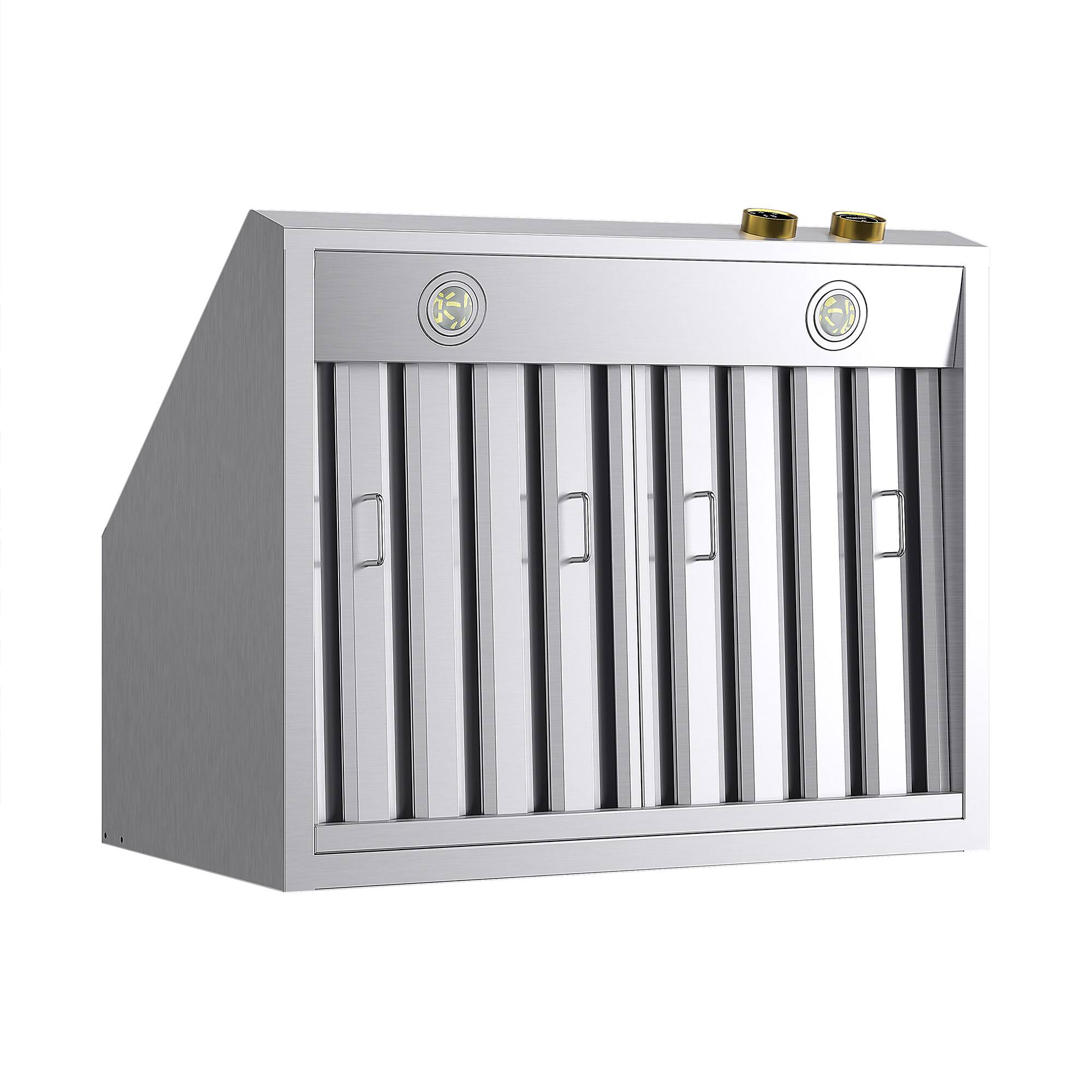 Alt View 9. Kucht - 30 in. 4.2 cu. ft. 4 Burners Dual Fuel Range for Propane Gas in Stainless Steel and Gold + Under Cabinet Range Hood - Stainless Steel with Gold Accents.