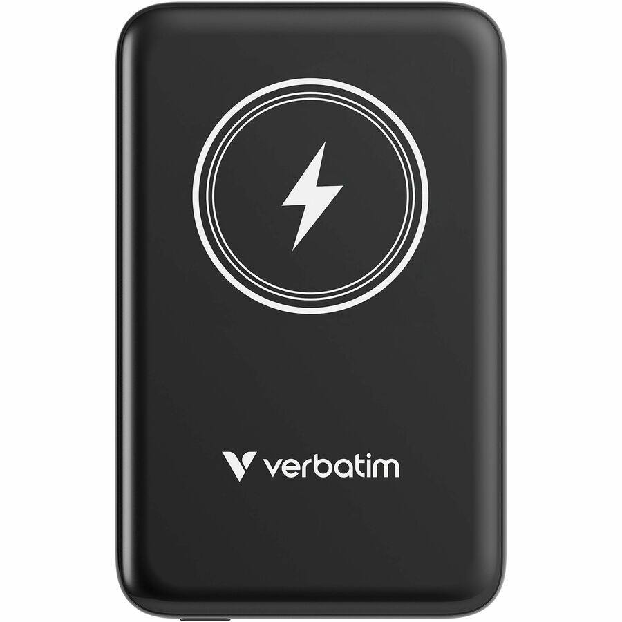 Alt View 6. Verbatim - Verbatim Charge 'n' Go Magnetic Wireless Power Bank 10000 mAh - Black - For Smartphone - Lithium Polymer (Li-Polymer).