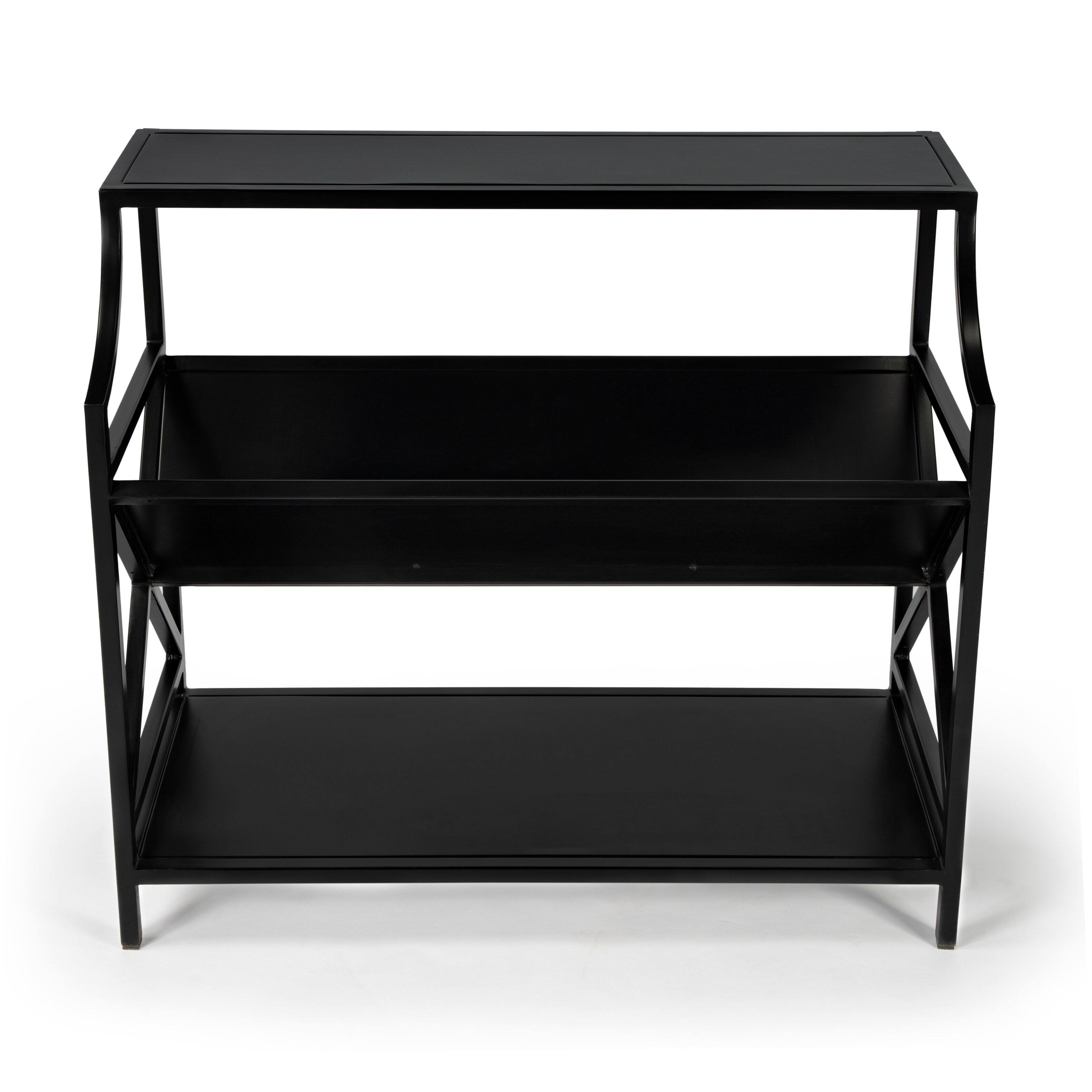 Alt View 1. Butler Specialty - Keats 36 in. W Rectangular Iron 2-Tier Library Bookcase - Black.