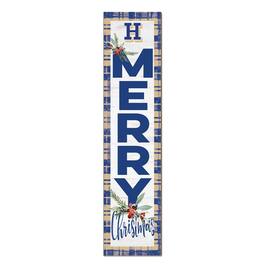 Jardine - Hamilton Continentals 12'' x 48'' Outdoor Merry Christmas Leaner - White