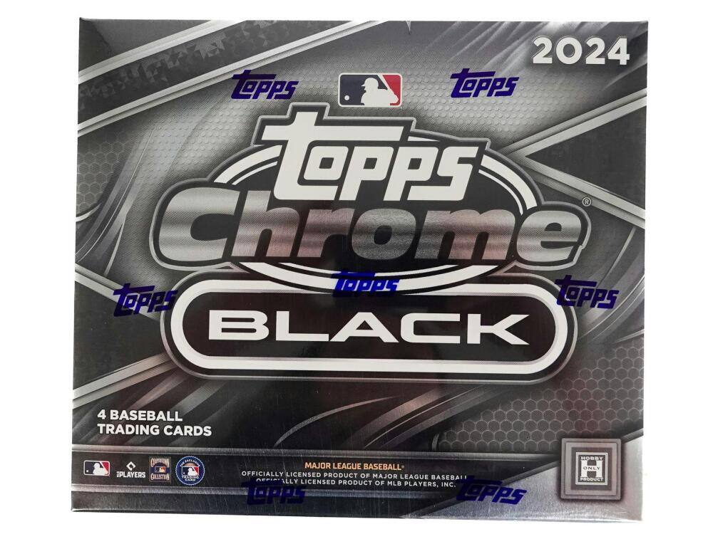 2024 Topps Chrome Black  
4 Baseball Trading Cards  
Major League Baseball Officially Licensed Product of Major League Baseball and MLB Players, Inc.  
Hobby Only Product