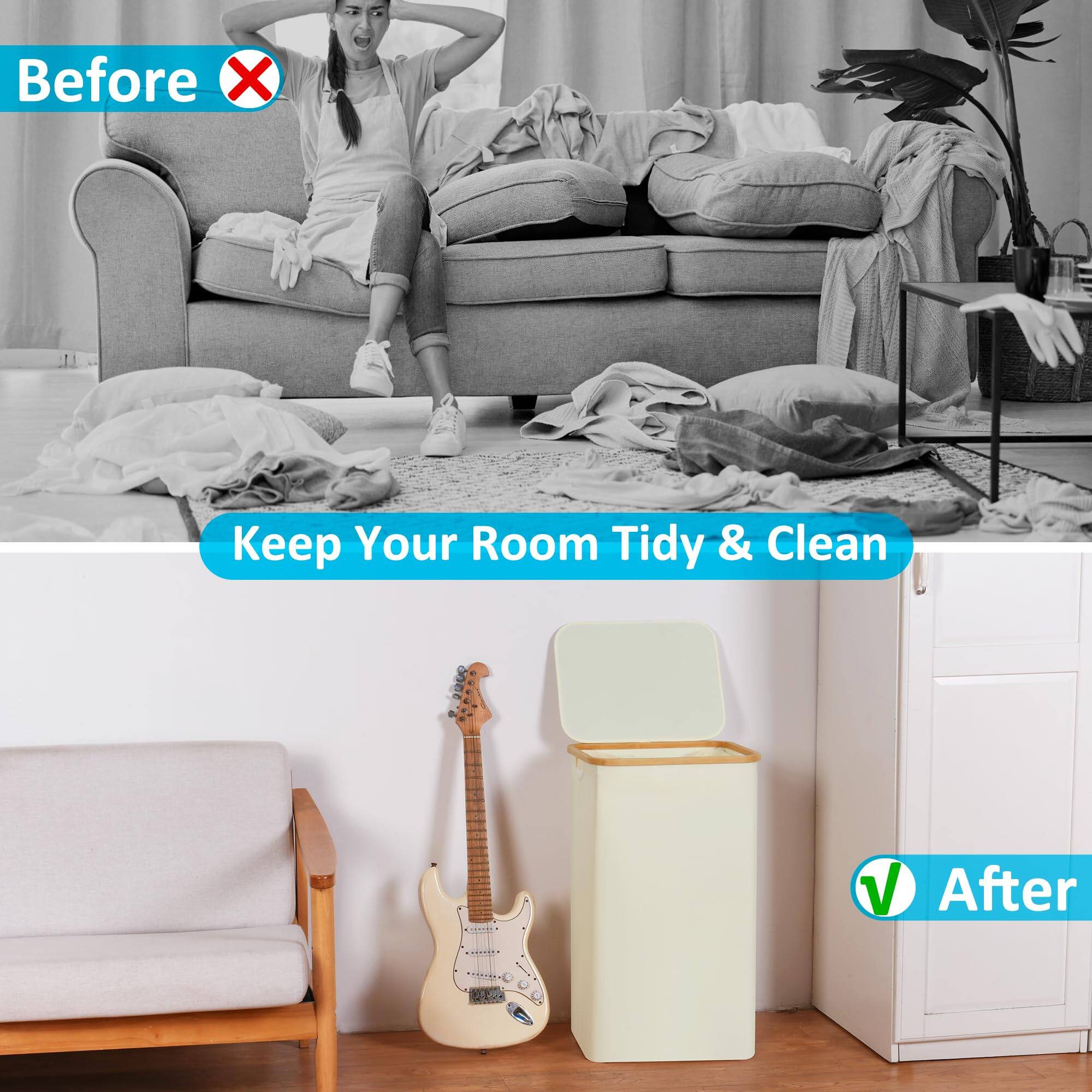 Before  
Keep Your Room Tidy & Clean  
After