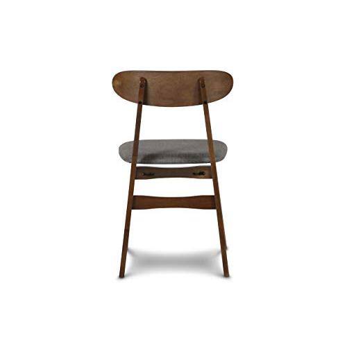 Alt View 4. New Classic Furniture - Morocco Dark Gray Solid Wood Dining Chair (Set of 4) - Grey.