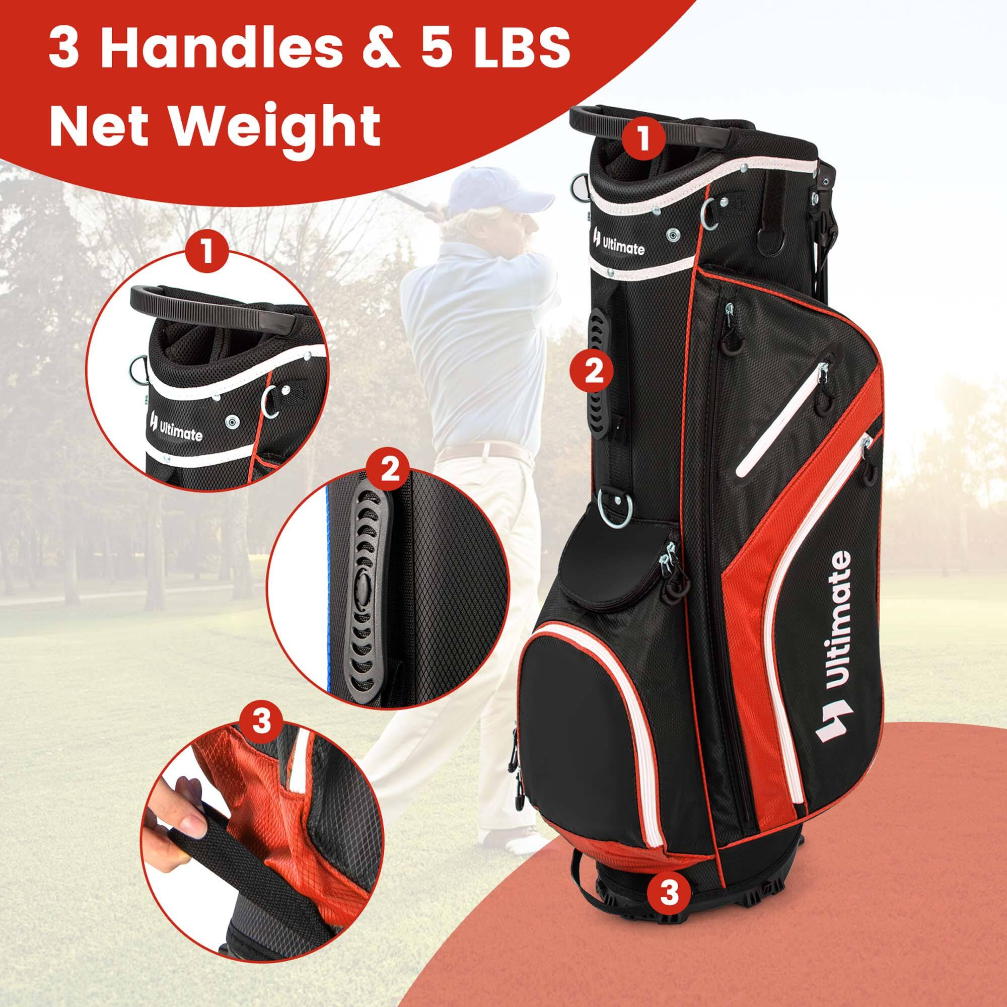 Costway Lightweight Golf Stand Bag with 14 Way Top Dividers 6