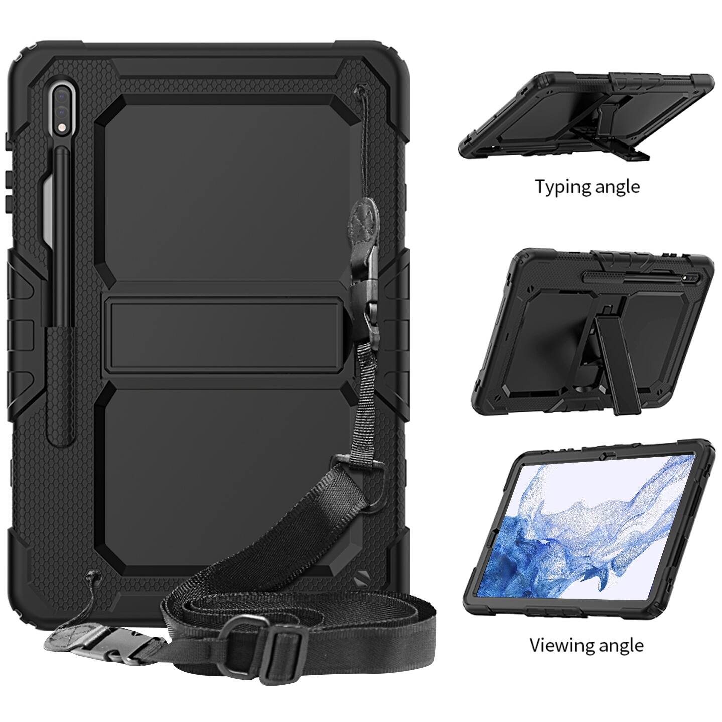 Alt View 14. SaharaCase - Defense Series Case for Samsung Galaxy Tab S8 - Black.