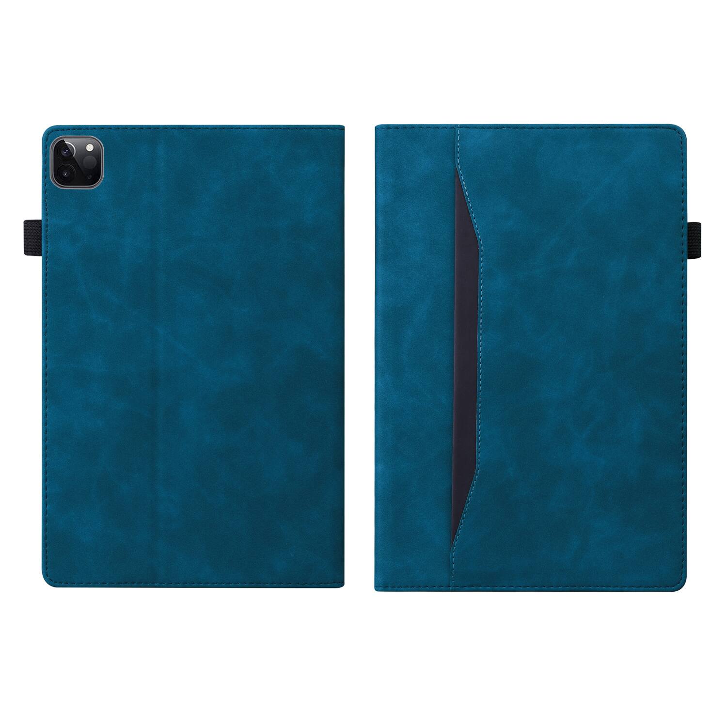 Angle. Dteck - for iPad Air 13 Inch Case M4 2026 / M3 2025 / M2 2024, Matte PU Leather Folio Stand Cover with Credit Card Slots - Blue.