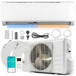 HUMSURE - 18000 BTU Inverter Ductless Mini Split AC & Heater, 230V, Up to 1250sq.ft, Pre-charged, Installation Kit