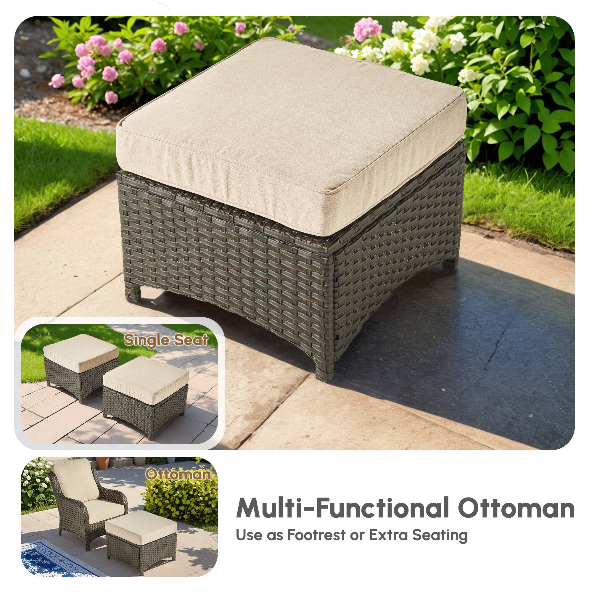 Multi-Functional Ottoman  
Use as Footrest or Extra Seating  

Single Seat  

Ottoman