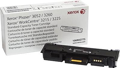 Xerox Phaser 3052 / 3260  
Xerox WorkCentre 3215 / 3225  
Standard-Capacity Toner Cartridge  
Cartouche de toner de capacité standard  
Cartuccia di toner a capacità standard  
Tonerpatrone mit Standardkapazität  
Cartucho de tóner de capacidad estándar  
Cartucho de toner de capacidad estándar  
Картридж с тонером стандартной ёмкости  
106R02775  
www.xerox.com