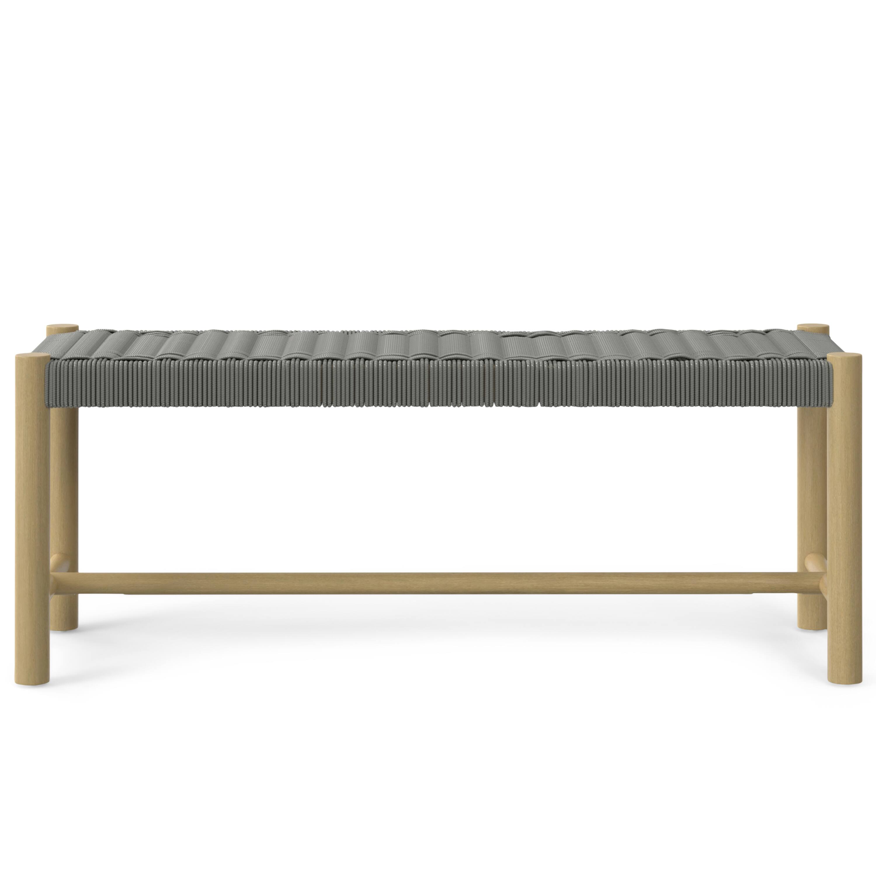 Left. Simpli Home - Dahlia SOLID ACACIA WOOD 18 inch x 46 inch Contemporary Outdoor Indoor Bench in Grey - Grey.