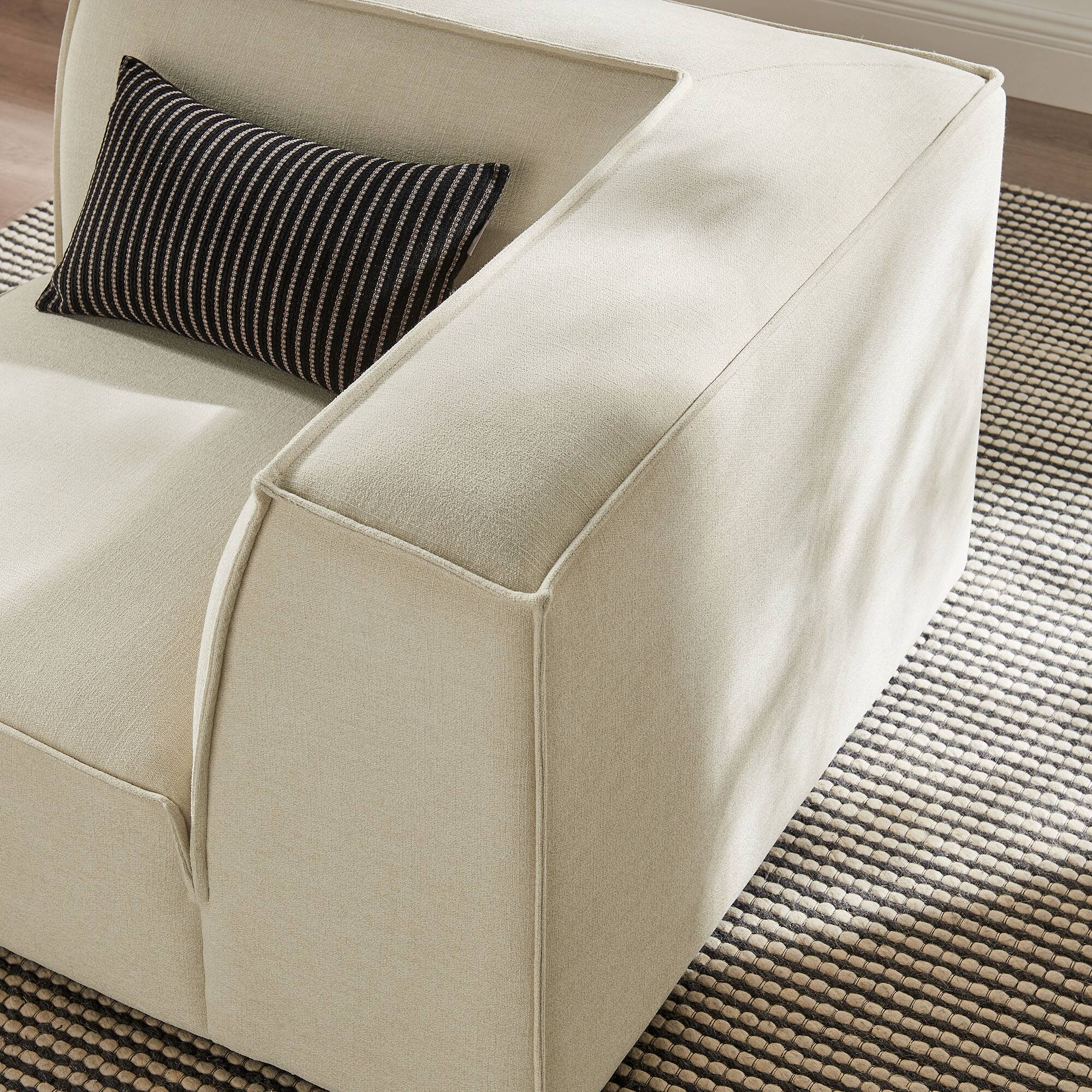 Alt View 9. Modway - Restore Performance Fabric Upholstered Modular Corner Chair by Modway - Ecru.