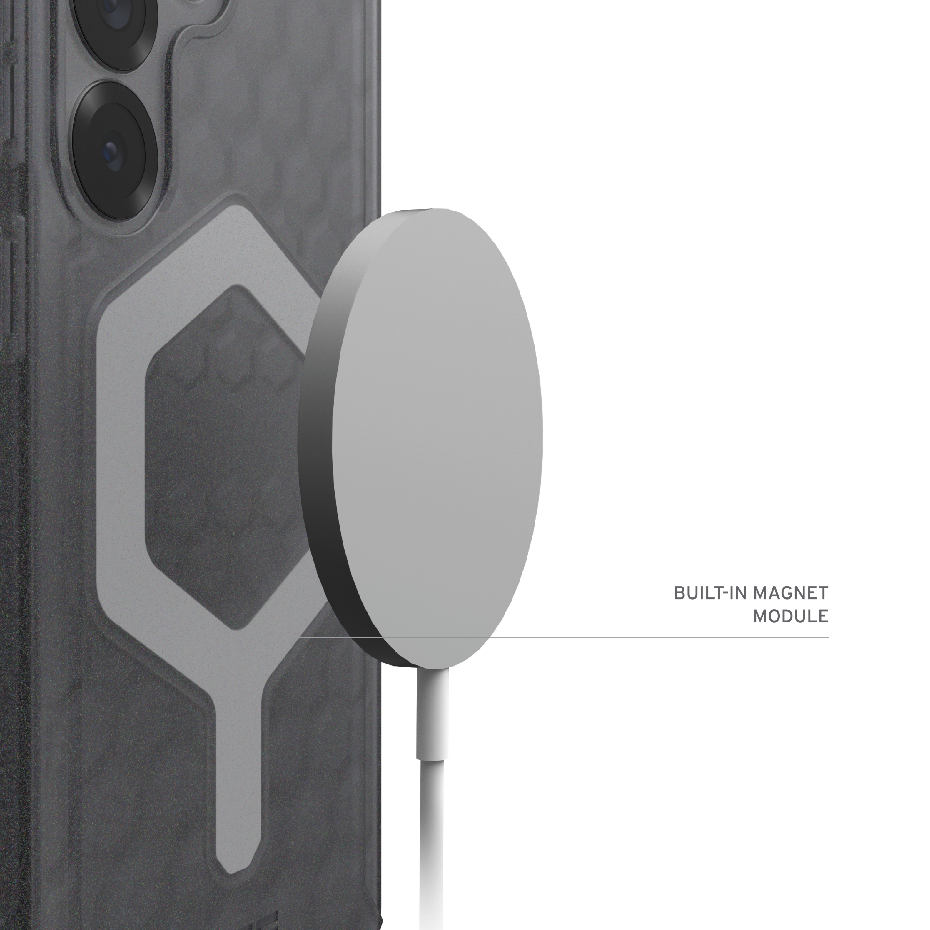 Alt View 10. UAG - Essential Armor w/Magnet for Galaxy S25+ - Translucent Ash.