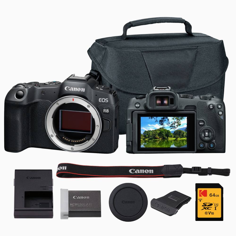 Canon EOS R8

Canon BATTERY PACK LP-E17

Canon 64GB LOCK U3 XC I @V10