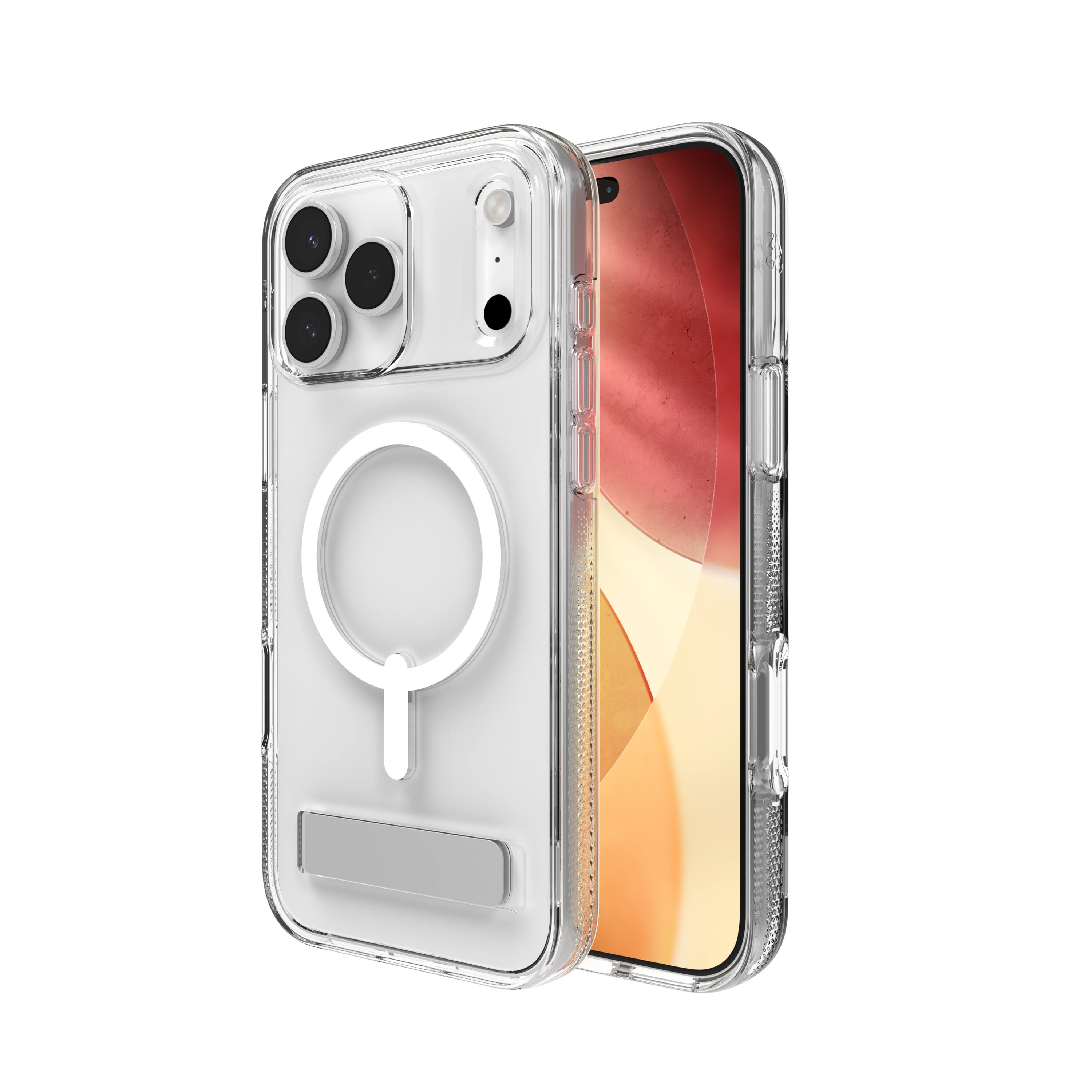 Alt View 10. ZAGG - Crystal Palace Snap MagSafe Compatible Case w/ Kickstand for Apple iPhone 17 Pro Max - Clear.