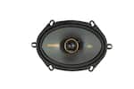 Front. KICKER - KS Series 6" x 8" 2-Way Car Speakers with Polypropylene Cones (Pair) - Black.