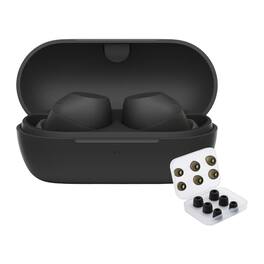 Sony - Wireless Noise-Cancelling Earbuds Bundle with Ear Tips (2 Items) - Black