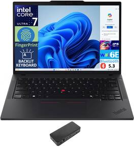 Lenovo - T14 Gen 5 Laptop 14.0 WUXGA (Intel Ultra 7 155U, 16GB DDR5, 1TB PCIe SSD, Intel Graphics, Win 11 Pro) - Black