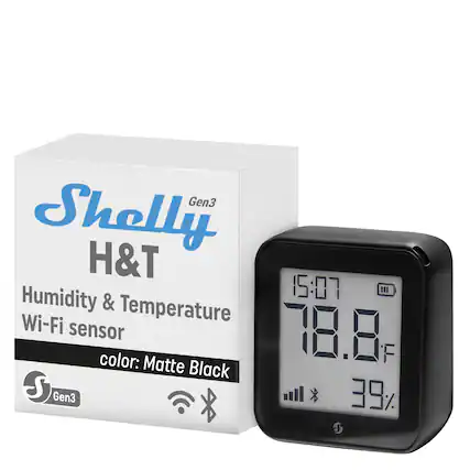 Shelly Gen3 H&T Humidity & Temperature Wi-Fi sensor
color: Matte Black
15:07
78.8°F
39%