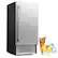 Front. Costway - Costway Ice Maker 90 lbs/Day, 25 lbs Storage, 15" W Built-in Freestanding Ice Making Silver+Black - Silver+Black.
