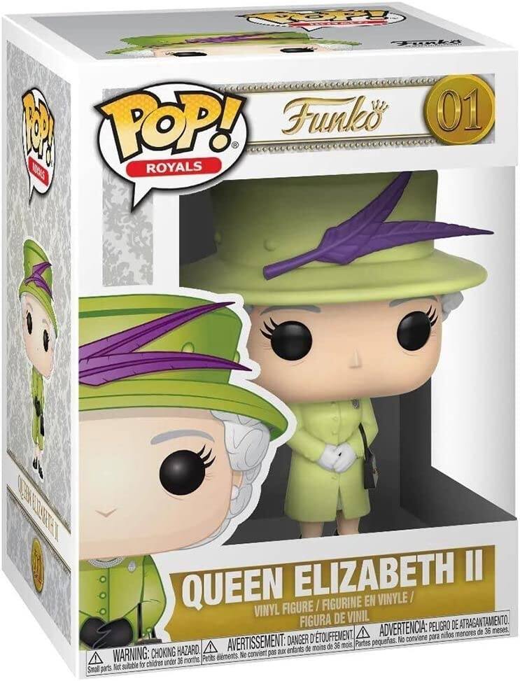 POP! Funko Royals

Queen Elizabeth II

Vinyl Figure / Figurine en Vinyle / Figura de Vinil

Avertissement: Peligro de atragantamiento. No conviene para niños menores de 36 meses.

Advertencia: Danger d'étouffement. Ne convient pas aux 36 mois.

Warning: Choking Hazard. Not suitable for children under 36 months. Petits éléments. Not suitable for children under 36 months. Small parts.