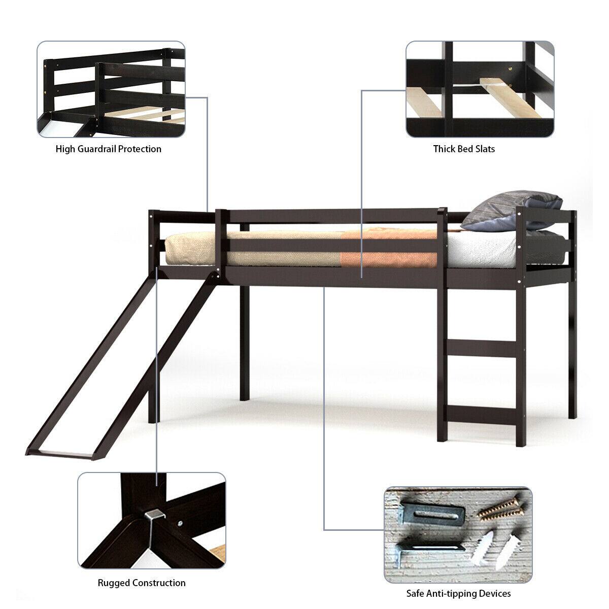 - High Guardrail Protection
- Thick Bed Slats
- Rugged Construction
- Safe Anti-tipping Devices