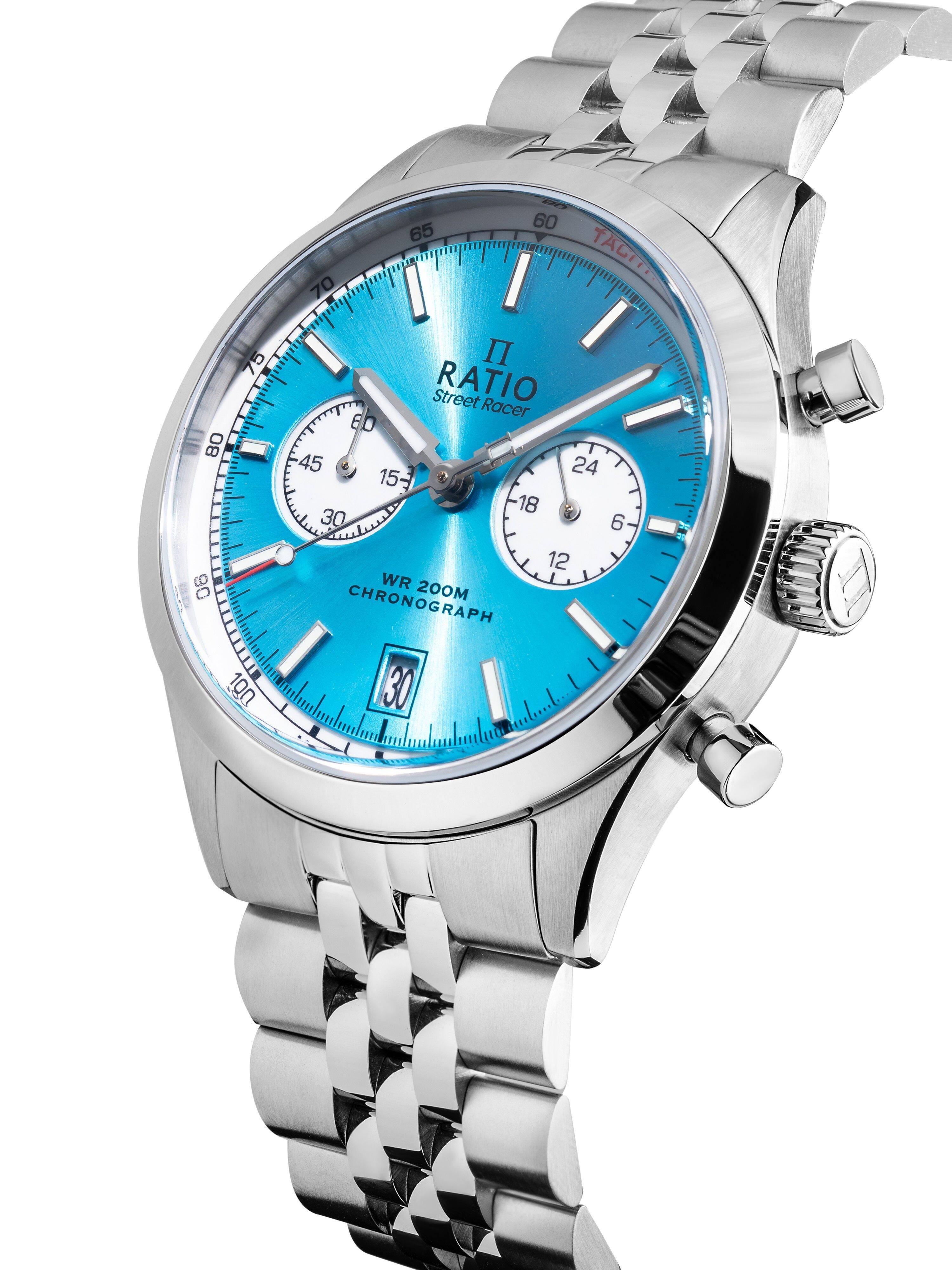 60 65 TACT, 70 75 Street RATIO Racer 60 80 45 24 15- 18 30 6 12 90 WR 200M CHRONOGRAPH 100 30