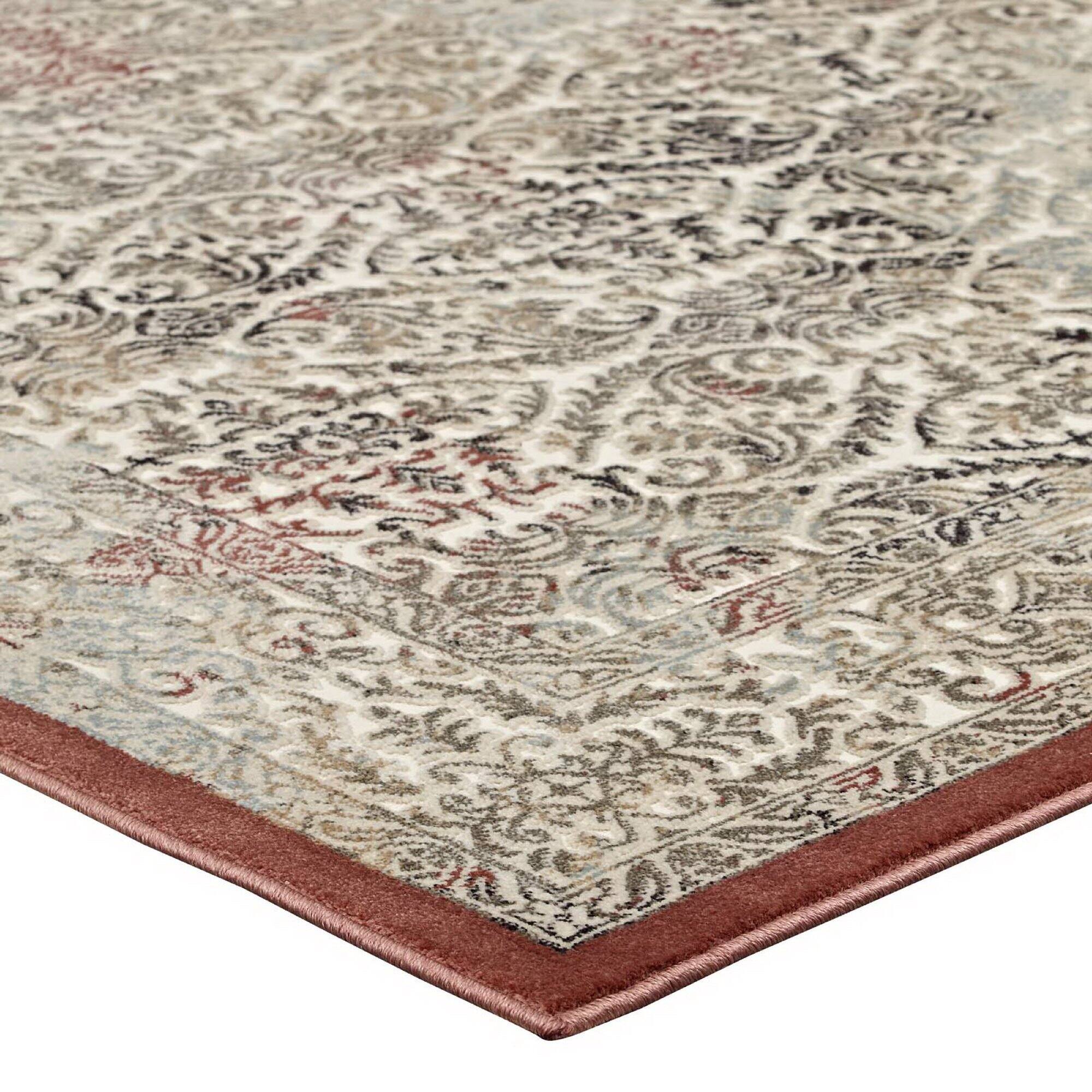 Alt View 3. Modway - Hester Ornate Turkish Vintage Area Rug - Tan and Walnut Brown.